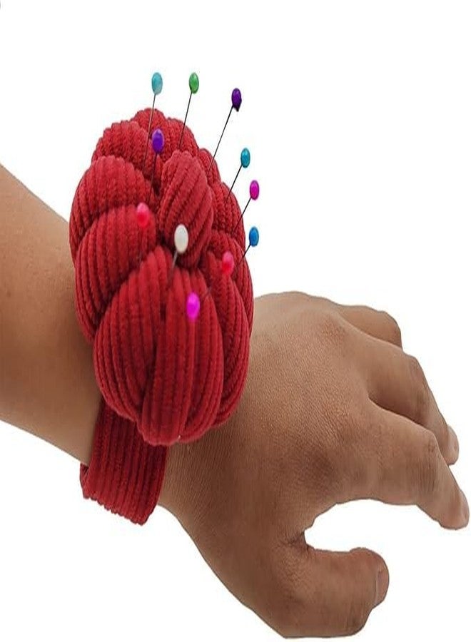 GEMSY وسائد دبابيس للمعصم من Gemsy، وسادة إبرة خياطة، حامل إبرة، وسائد دبابيس مع حزام مطاطي قابل للتعديل يناسب جميع أحجام المعصم للخياطة والتطريز والأعمال اليدوية. - Image 1